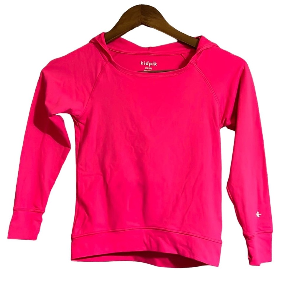Kidpik Pink Swim cover up Hoodie with Thumb‎ holes in The Sleeves Size 5/6
